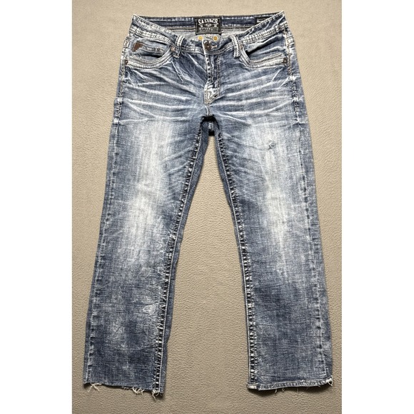 Salvage Buckle Jeans Mens‎ 30R 30x28 Mayhem Boot Grunge Ripped Distressed Denim - Picture 1 of 16